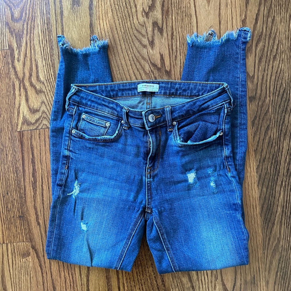 ZARA Women’s Distressed Skinny Jeans Size 4